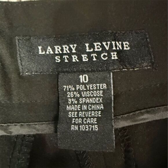 Larry Levine Women's Black Studded Waistline Stretch Dress Pants Size 10 - Picture 6 of 6